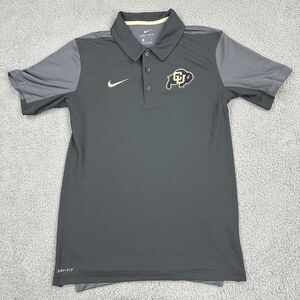 Nike Dri-Fit Polo Shirt Colorado Buffaloes Mens Small Gray